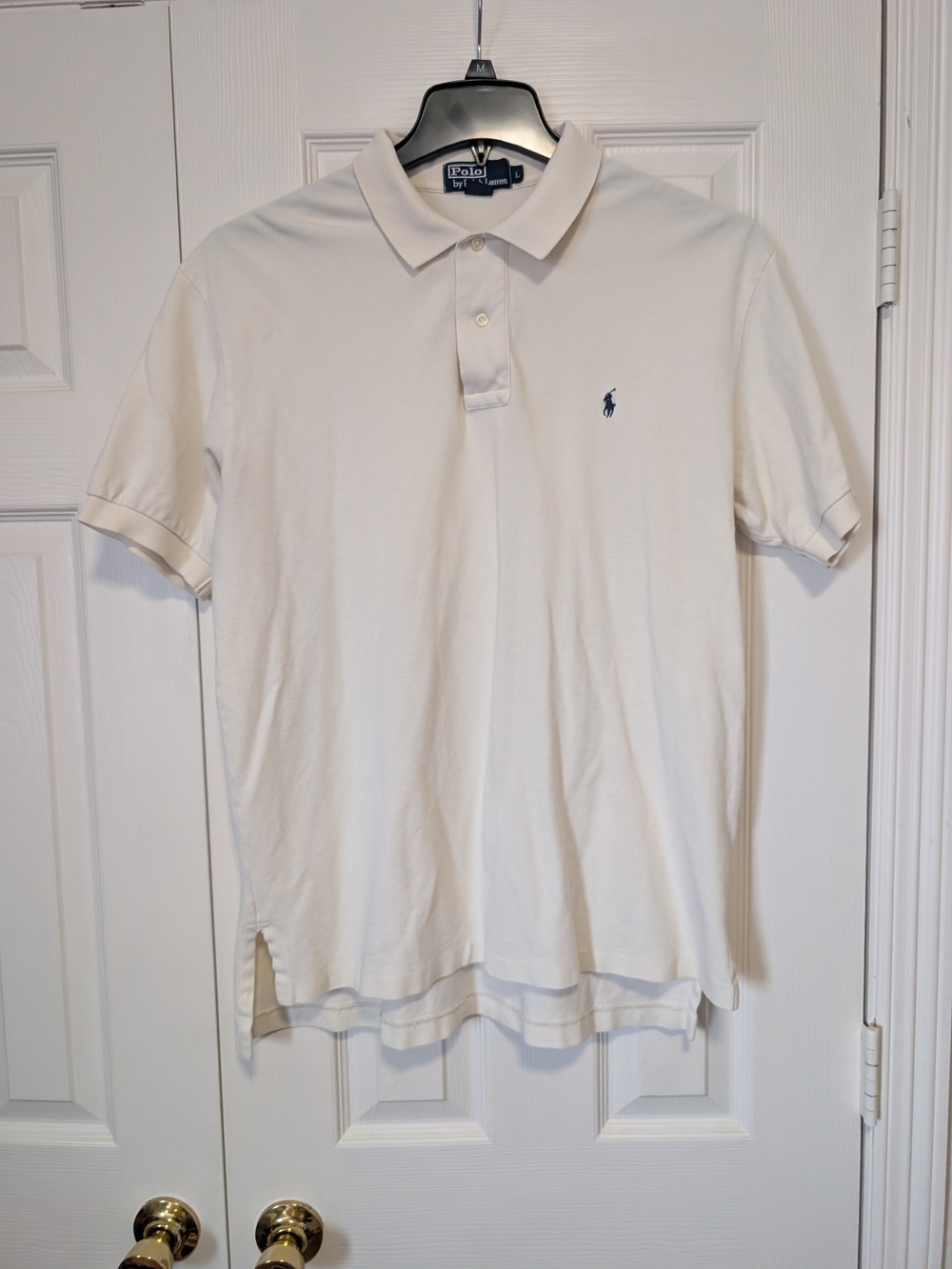 Polo by Ralph Lauren Cream Polo with Navy Embroidered Pony